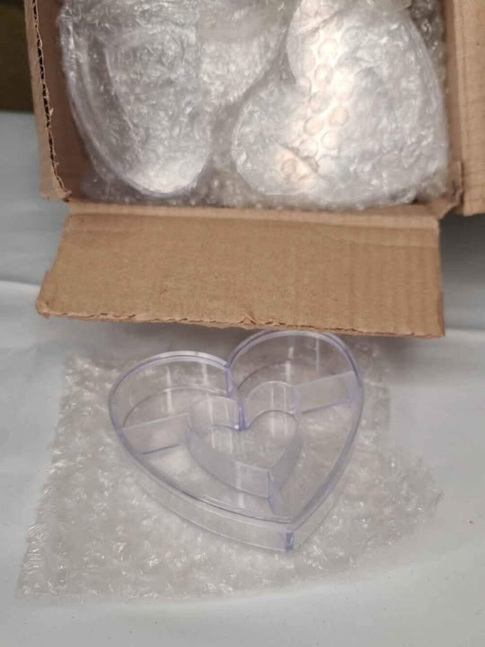 (9) Heart-Shaped Jewelry Bead Storage Containers